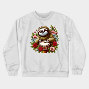 Djembe sloth Crewneck Sweatshirt